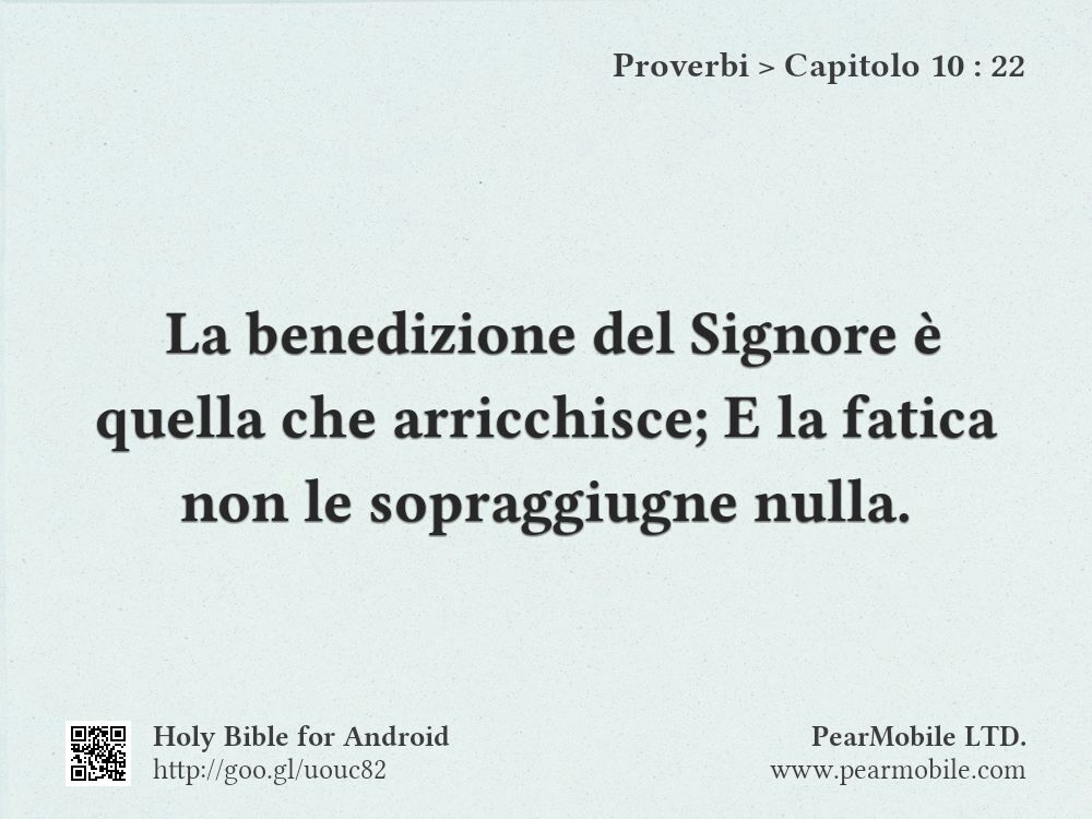 Proverbi, Capitolo 10:22